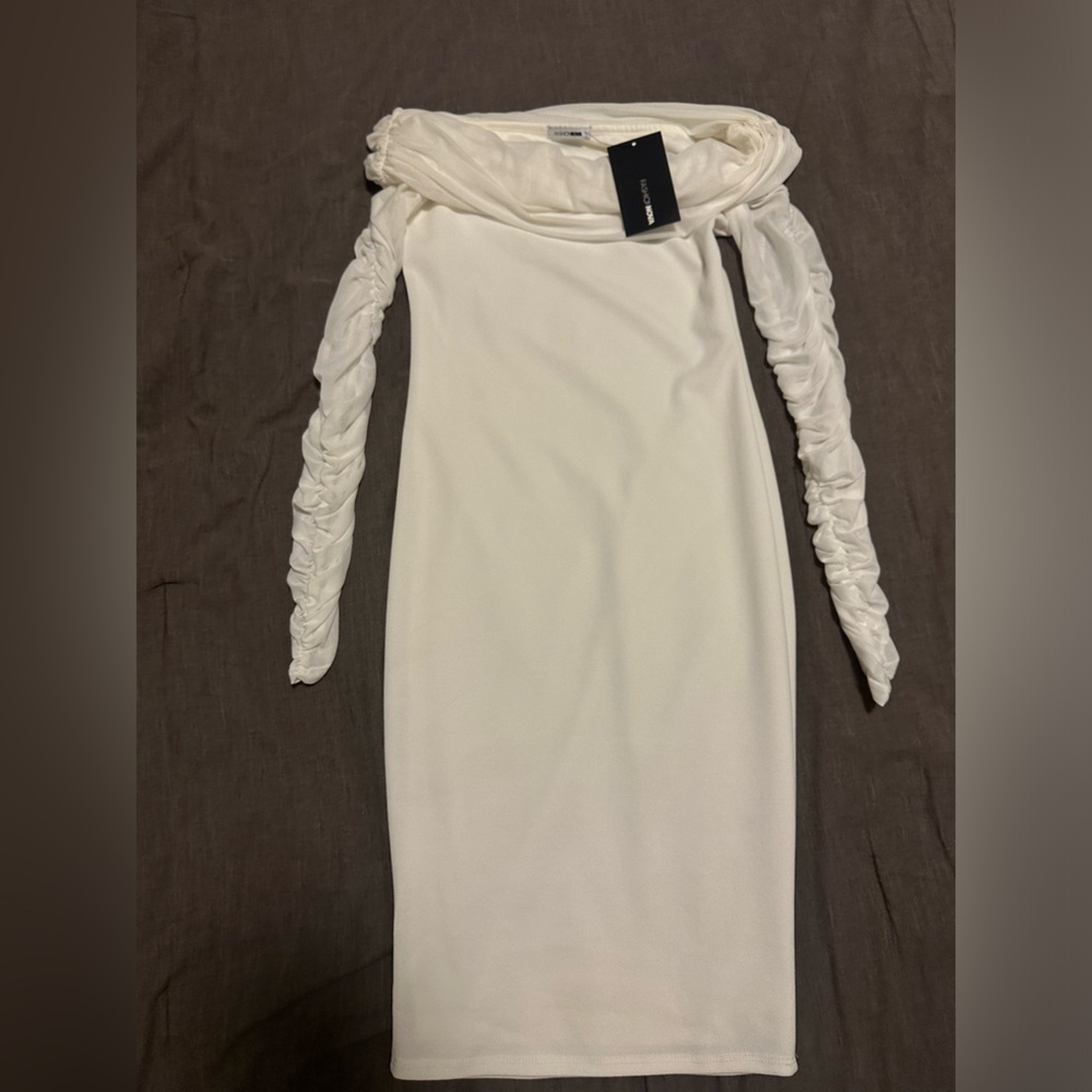 Fashion Nova Ivory Dress